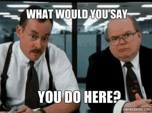What would you say you do here? What would you say you do here?